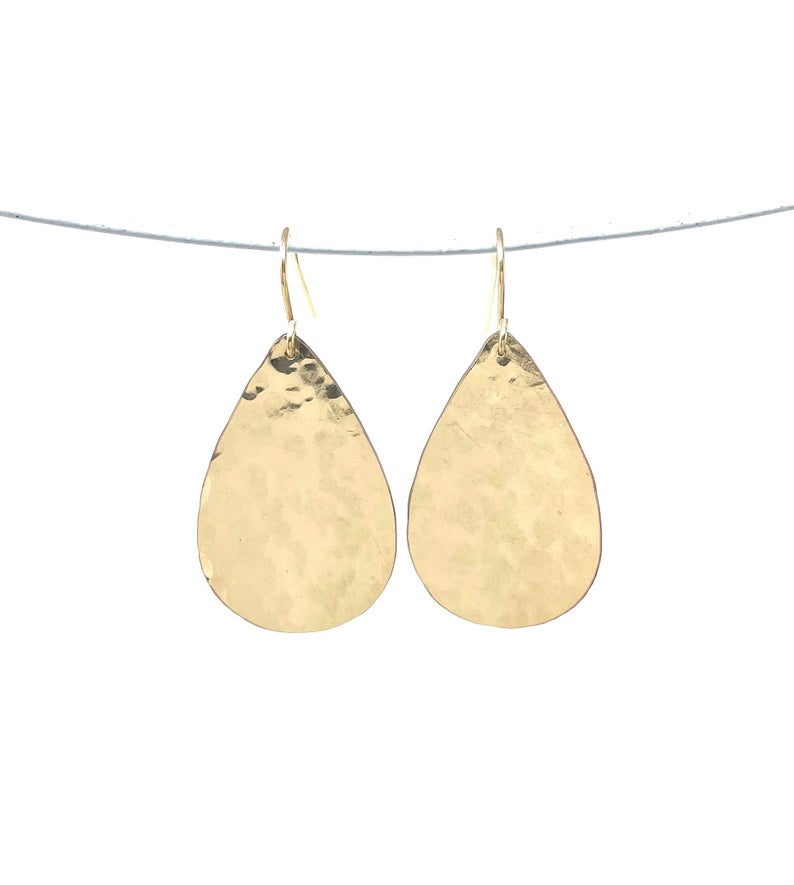 Hammered Gold Earrings Lever-back, Minimalist Gold Filled Disc Dangle  Leverback Earrings, Gold Jewelry Gift for Her - Etsy
